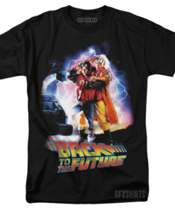 Back To The Future Vintage Graphic Design T-Shirt