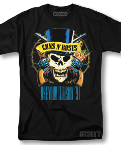 Guns N Roses Vintage Use Your Illusion Graphic Design T-Shirt