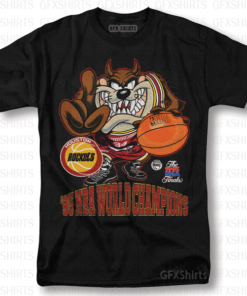 Houston '95 World Champions Taz Vintage Graphic Design T-Shirt