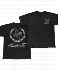 Houston Texas Cadillac Crest Graphic T-Shirt